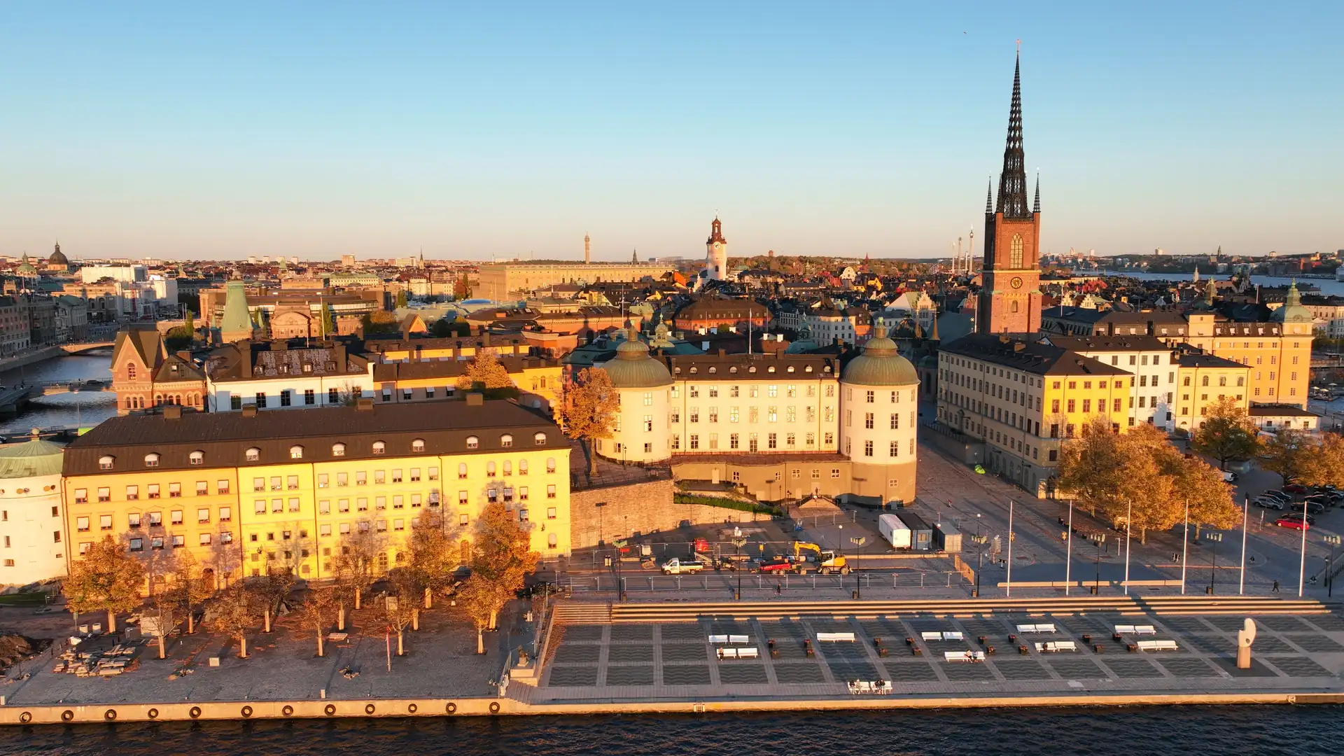 Stockholm's Old Town and Riddarholmen waterfront at sunset, the city where the Swedish Accreditation Center is based